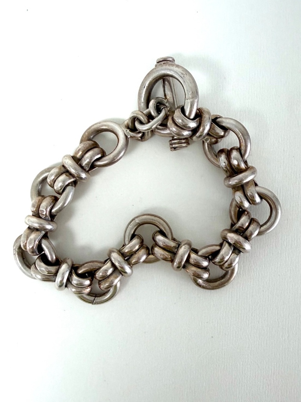 Sundance Heavy 925 Sterling Double Link Chunky Toggle Bracelet 58g 7.5" - Picture 2 of 7